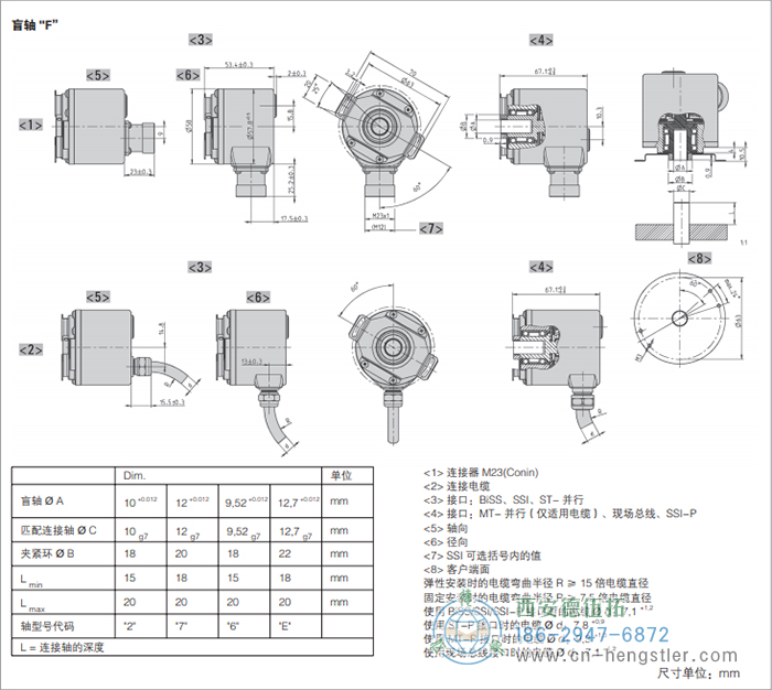 AC58-SSI-P標準光電絕對值型編碼器(盲軸F) 德國hengstler(亨士樂)編碼器