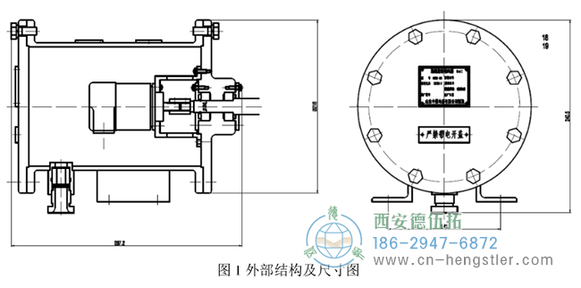 編碼器主要由編碼器、外殼兩部分組成，其外部結構如圖1所示。