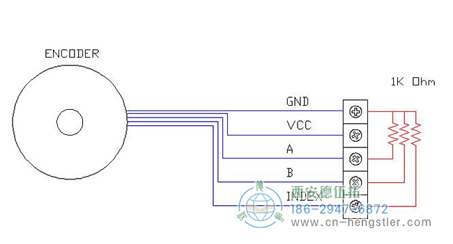 Se-終止，如何將終止電阻添加到設(shè)置單端(TTL)的hengstler增量編碼器的圖形示例。